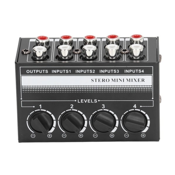 CX400 Mini Passiv Stereo Mixer Bärbar Stereo 4 Channel Mixer för CD-spelare Bandenhet Datortelefon Surfplatta Dator Vit