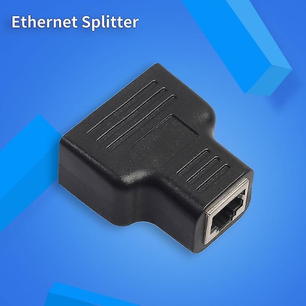 Ethernet Splitter 1 til 2 måder Dual Honport Abs Stabil overførsel Rj45 Lan Adapter Til computer