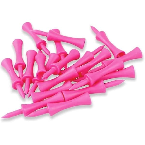 57mm Rosa Plastgolftees 100-pak
