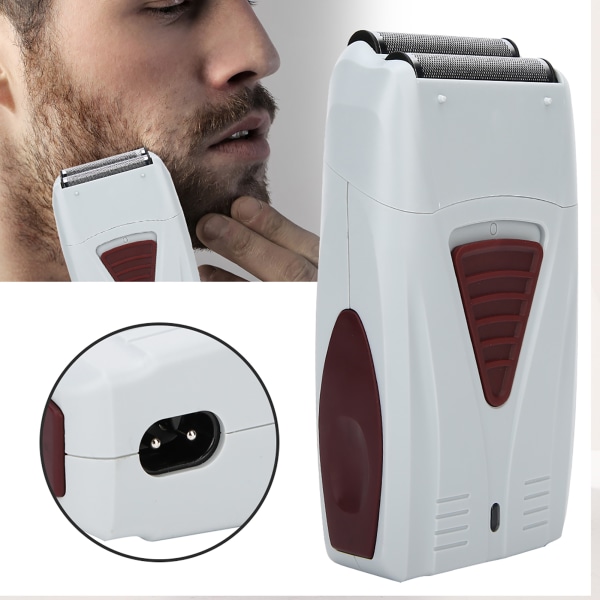 USB genopladelig frem- og tilbagegående elektrisk barbermaskine skægtrimmer til barbermaskine Grå