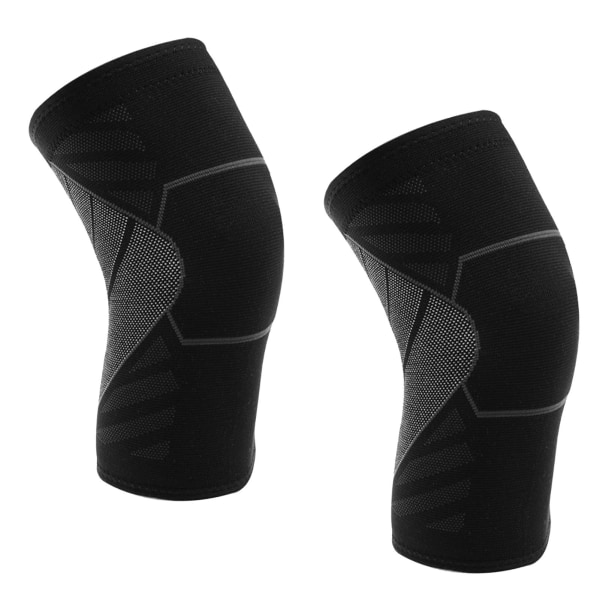 Kompressionsknäskydd Förhindrar glidning Andningsbar Stretchig mjuk knäskyddsärmar för basketlöpning M Storlek 2st