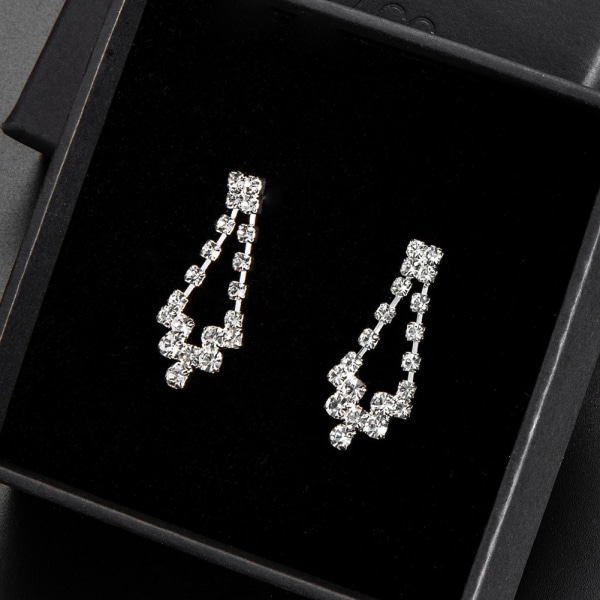 Fashionabla strass smycken Set för bröllop bröllop halsband örhängen CA449-A
