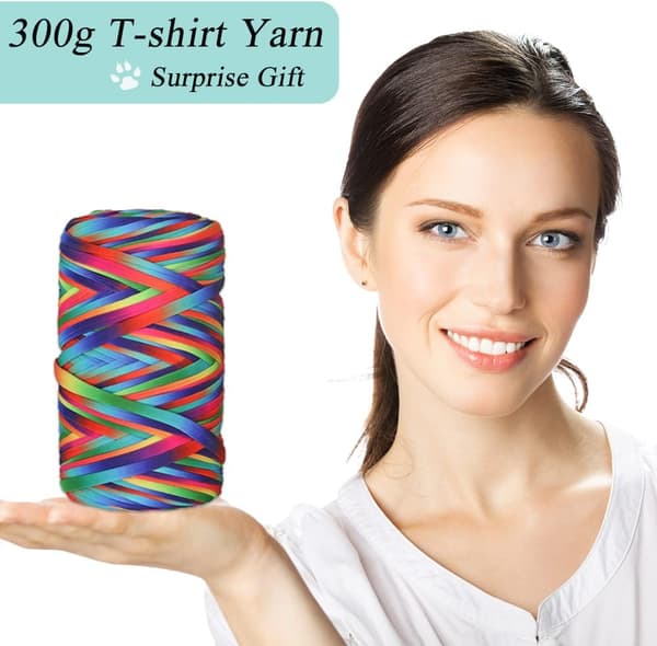300g T-shirt Garn Tyg Stickgarn för Virkning Korgar, Väskor, Heminredning
