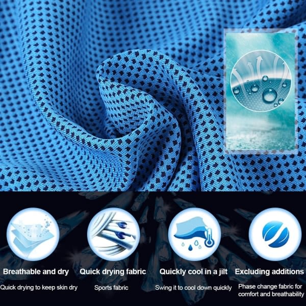 Cool sports håndklæde Fitness Cool håndklæde LYS BLÅ Lys blå Light blue