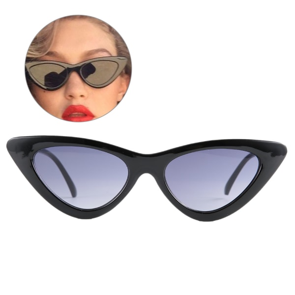 Vintage Style Cute Udsøgte Solbriller Personlighed Lens Eyewear Solbriller til KvindeSort Grå