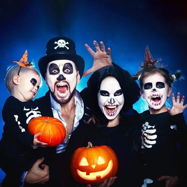 Pakke med 6 Halloween-kostymer Häxhatt Barn Flickor Halloween Headb