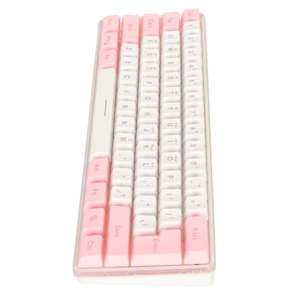 60 % kablet gaming tastatur RGB mini tastatur imiteret mekanisk teknik Kompakt 61 taster tastatur til gamer maskinskriver Pink White