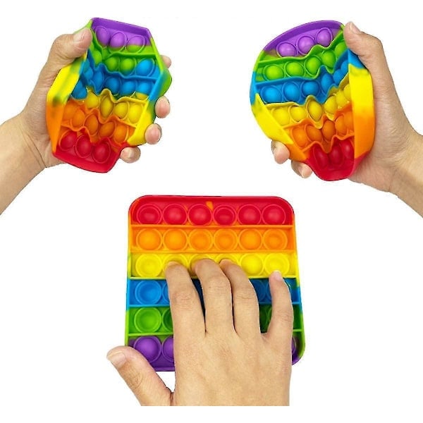 3-pakning Fargerike Pop-sensoriske Fidget Leker å Trykke på (PA)