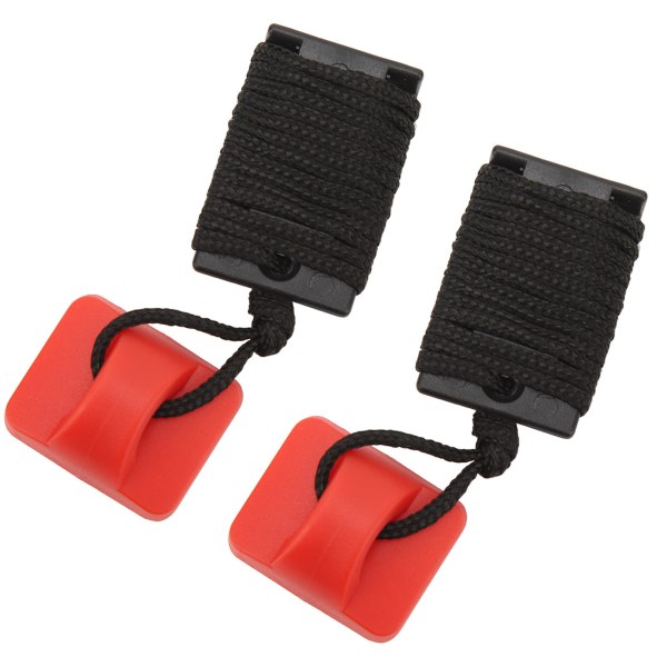 2 STK Løbemaskine Sikkerhedsafbryder Universal Magnet Nødstop Løbebåndsnøgle til Gym Rød