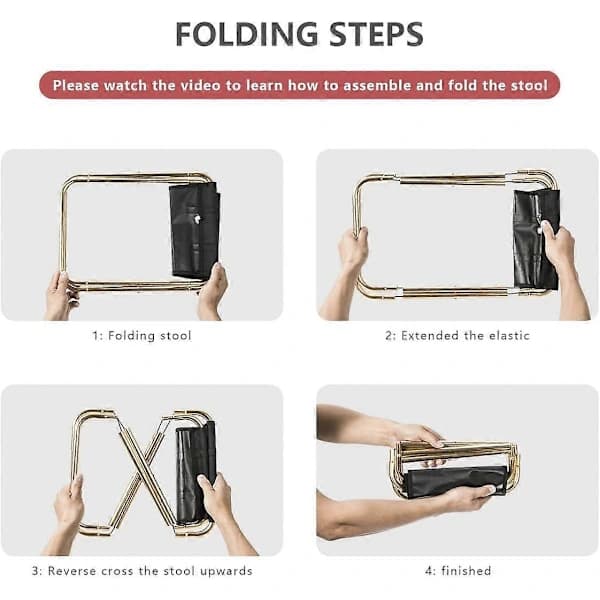 Vikbar Campingpall, Ultralätt, 2-pack