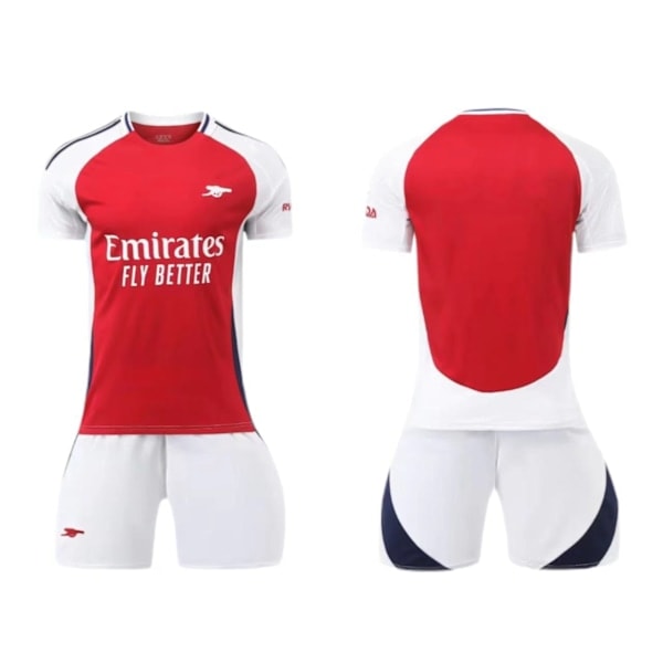 24-25 Arsenal Hemmatröja 7 Saka 8 Odegaard Barn Vuxen Set - Fotbollströja - Nr. 7 med strumpor + skyddsutrustning S(165-170cm)