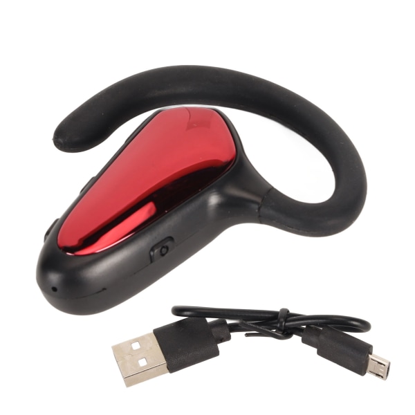 Trådlös Bluetooth hörsnäcka Benledning Brusreducering Bluetooth 5.1 Ultralight Business-hörlur Röd