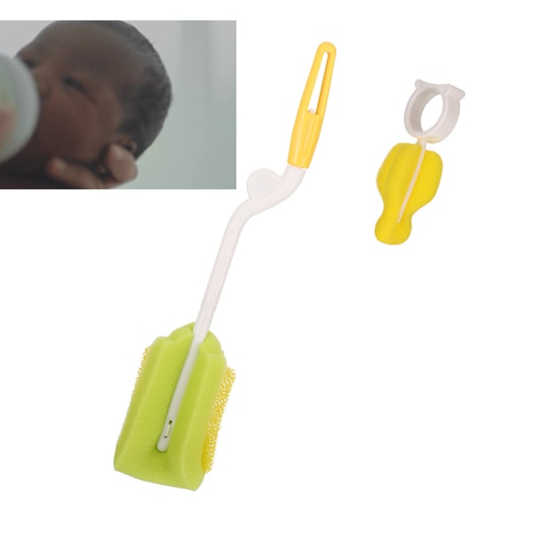 Vastasyntyneen pulloharjan puhdistusaine Rotary PP Kannettava vauvan sienipulloharja baby