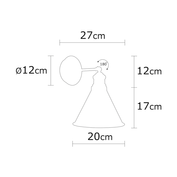 Vegglampe Berceste - N-680