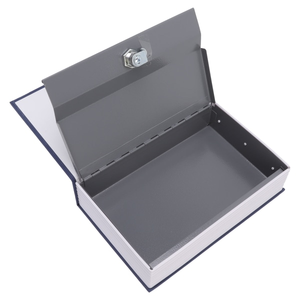 Book Safe Simulation Book Safe Box Bærbar pengeopbevaringsboks med låsenøgle til fødselsdagsgave Blå