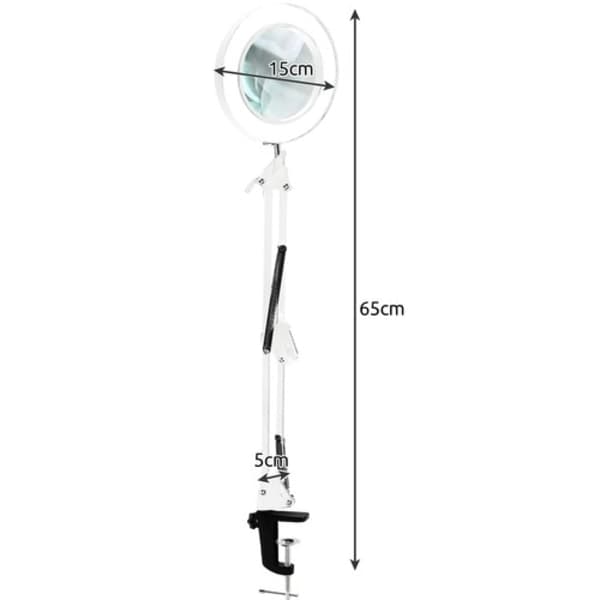 Magnifying Glass Desk Lamp with Clamp - LED Table Lamp