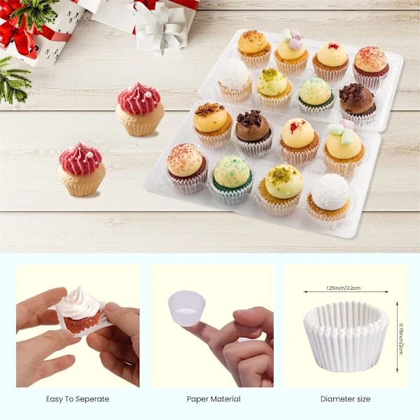 1000 stk. Mini Muffinforme i Fødevarekvalitet til Bagning & Fester