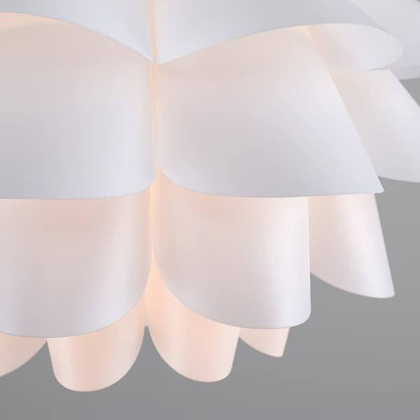 Moderne Intrikat Design Vit Loftlampe Skærm