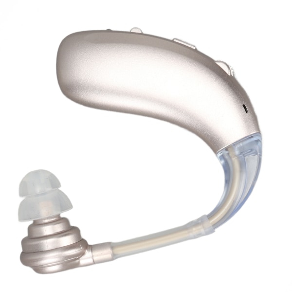 Enkeltlydsforstærker-øretelefon Genopladelig Bluetooth-lydhjælpsforstærker-øretelefon til film se sølv