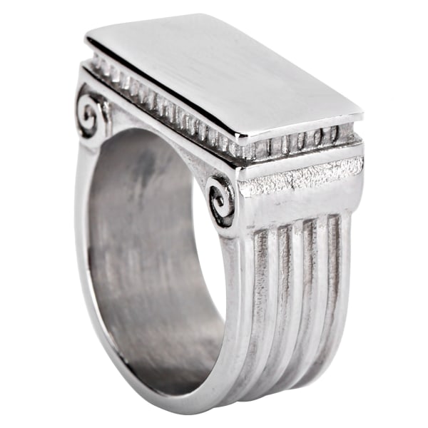 Menn ring Fasjonable titan stål høy polert mannlige smykker ring for fest reiser