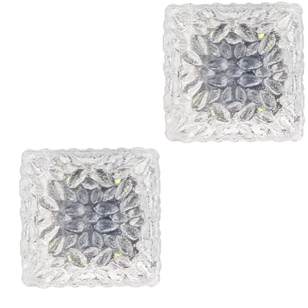 2-pakning 4 LED Solar Bakke Utendørs Lys Isstein Lys Kul