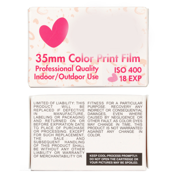 35 mm färgfilm ISO 400 bred exponering Latitude Medium kontrast HD-kamerafärg negativ film för 135 kameror 18 exponeringar