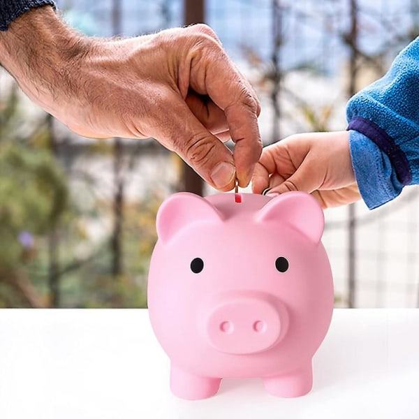 Okrossbar plastpengarbank Stor spargris Praktiska presenter till myntbank för flickor och pojkar rosa