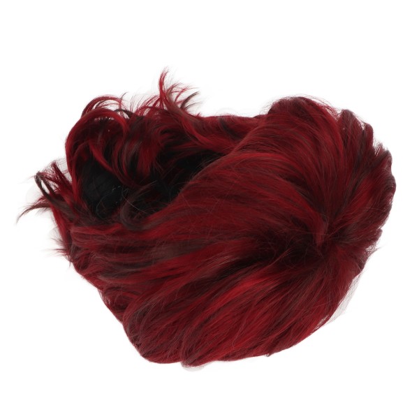 Mote kort parykk fluffy tykk myk justerbar syntetisk kvinner kort krøll hår for cosplay rød
