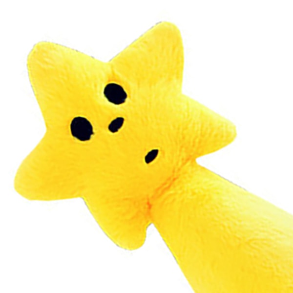 Täytetty nukketyyny Pehmeä ihoystävällinen söpöt ilmeet Pehmoinen nukenheittotyyny vuodesohvaan auton keltainen tähti 82cm/32.3in