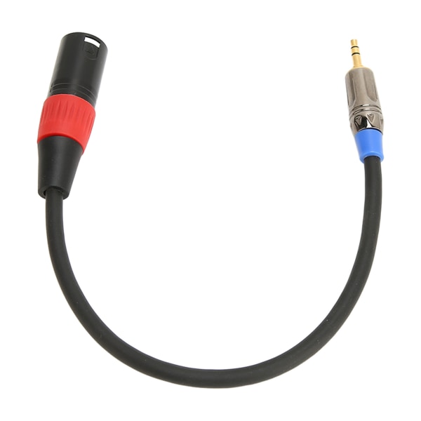 XLR han til 3,5 mm kabel Stereo Tabsfri støjreduktion Mikrofon afbalanceret ledning til kameracomputer 11,8 tommer