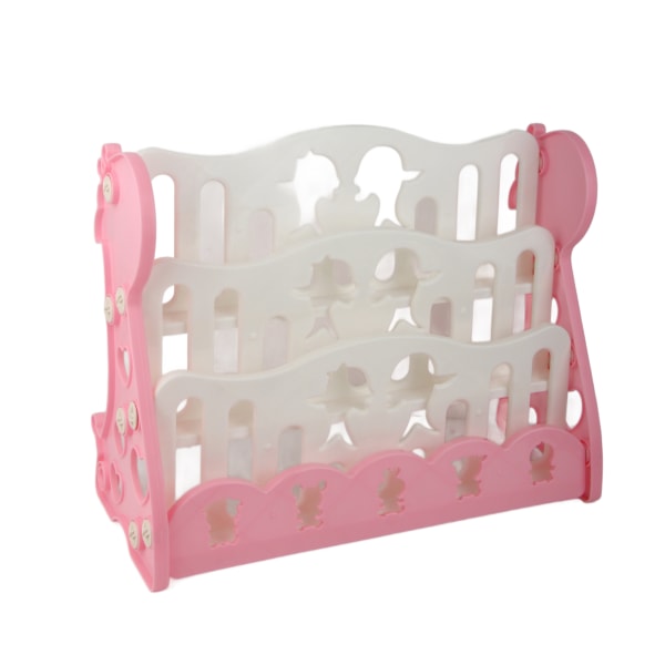 Børnebogreol Enkel gulvstående babylegetøjs-opbevaringsstativ Plast tegneserie-billedbogsstativ