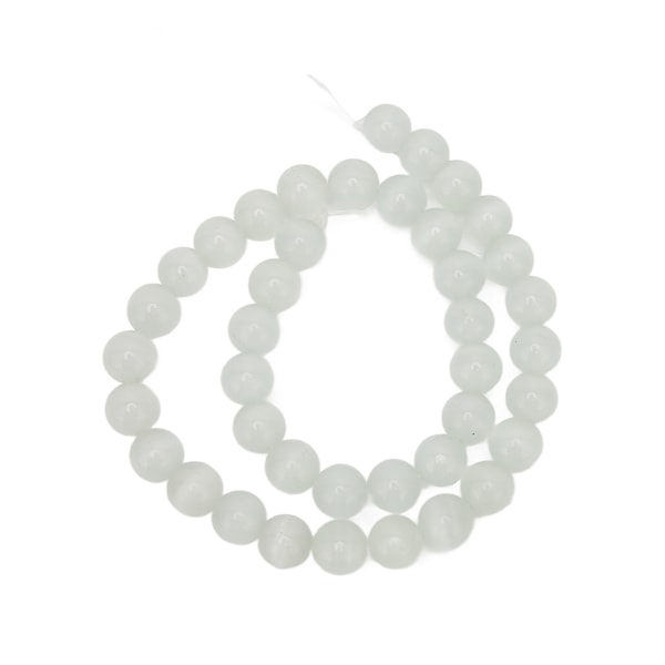 10 mm multifunksjonell naturstein runde perler armbånd perler DIY smykker dekorasjon tilbehør Hvit
