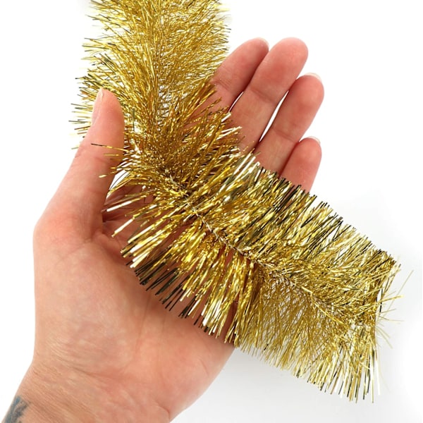 3 stk. Julekrans - Gran Girland til perfekt juledekoration - Juledekoration - 230 cm - Guld