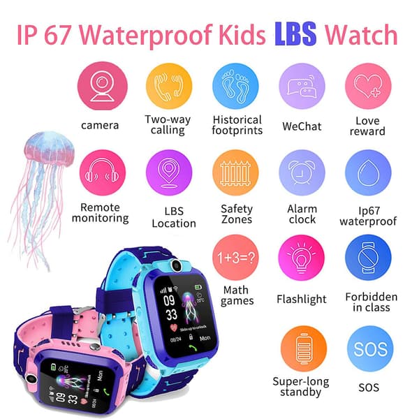 Børne Smartwatch Telefon - Vandtæt Touchscreen Smartwatch til Børn—PA