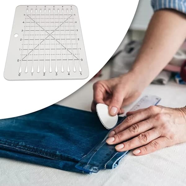 5 Quiltlinjal Mal Patchwork Sjablonger Firkantede Sømlinjaler Tilbehør
