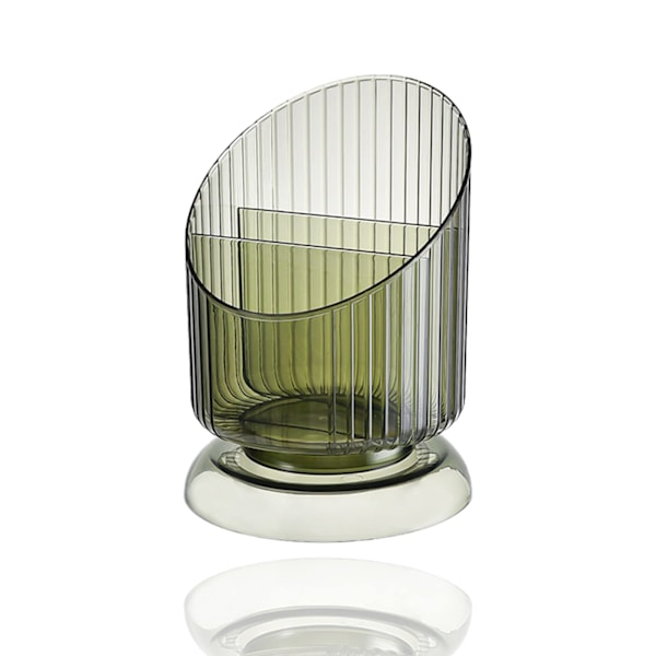 Uregelmæssig cylinder makeup opbevaringsboks plast grøn