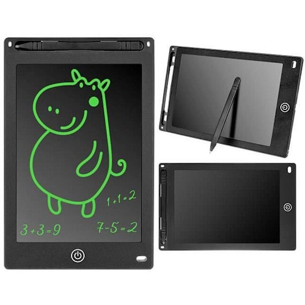 Tegnetavle til Børn / Digital Tablet med Pen - 8.5\" LCD Sort
