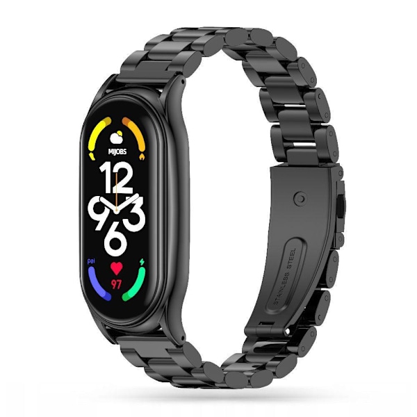 Tech-Protect Xiaomi Mi Smart Band 7 Armbånd Rustfrit Stål Sort