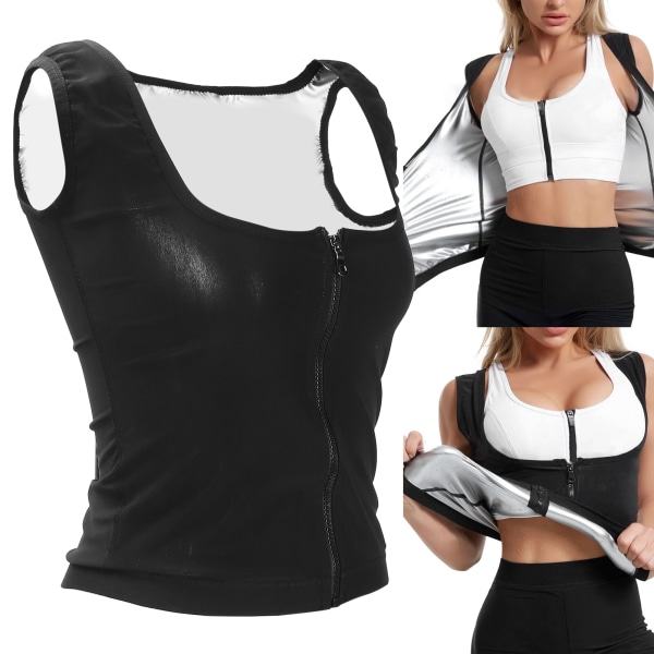 Dame Sauna Vest Shapewear Sport Fitness Trening Slanking Sweat Top Body ShaperL/XL