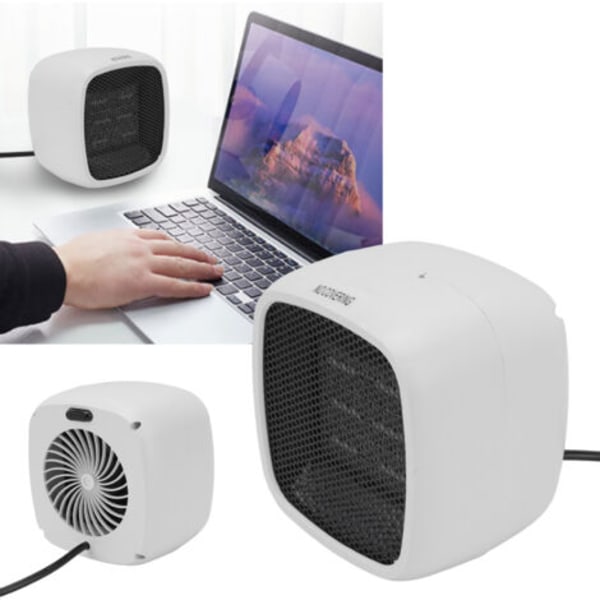 Pöytälämmitin, Mini kannettava sähkölämmitin pienelle toimistolle ja kotiin, valkoinen, EU, 220V.pa