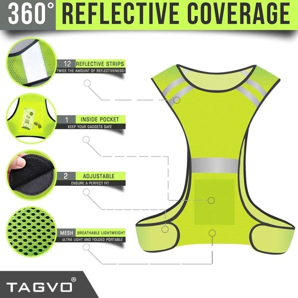 Høj synlighed refleksvest - Dame & Herre - Åndbar - Li