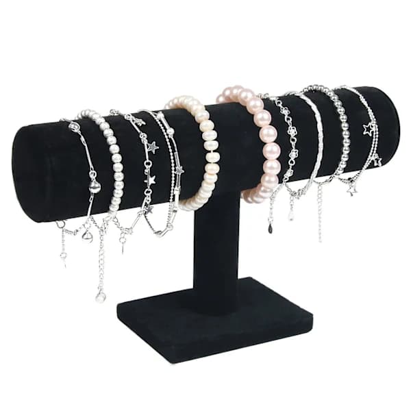 Armbåndsstativ, urstativ, fløjlsarmbåndsdisplay, T-bar displayholder til smykker armbåndsur display