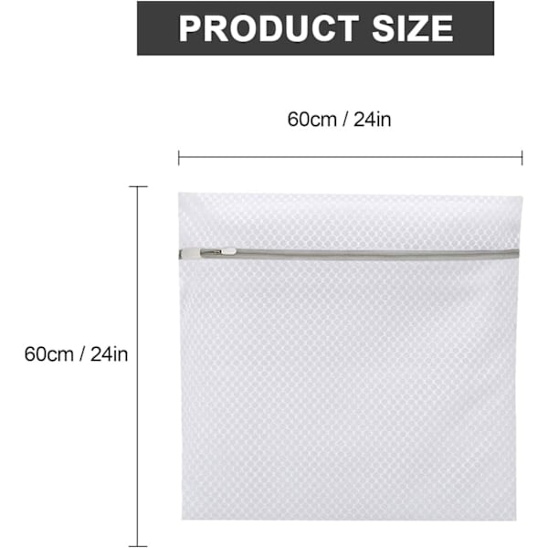 2 Store Nett Vaskeposer, Nett Vaskeposer, Gjenbrukbare, Vaskeposer, Ekstra Store Hullsting Holdbare Vaskeposer (2 stk)