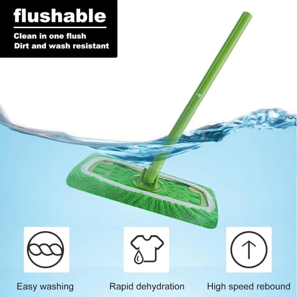 Reusable Mops, Highly Absorbent and Dirt-Trapping Floor Cloths