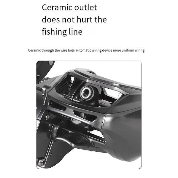Baitcasting Fiskerulle, Magnetiskt System Baitcaster Rulle, 7.2:1 Hastighet Dubbelskärmad Rostfri Stål.pa
