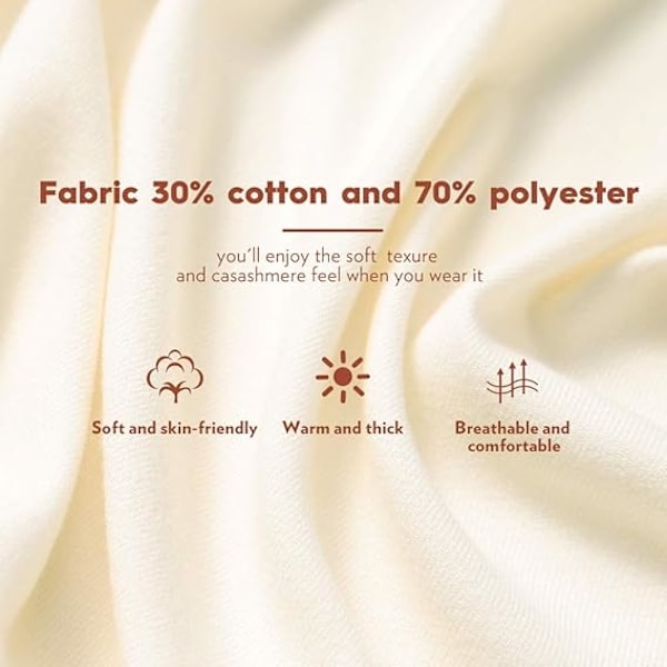 [200X70cm, hvid] K cashmere sjal til mænd og kvinder elegant