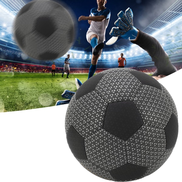 Reflekterande fotboll PU-läder Slitstark, slitstark reflekterande fotboll för inomhus och utomhus skolträning