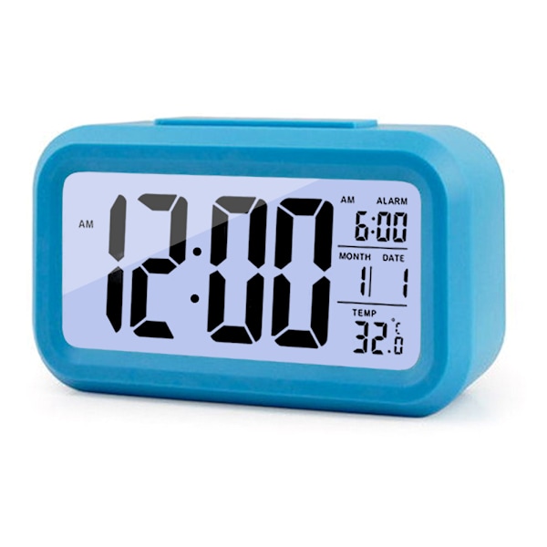 LED Elektronisk Väckarklocka Digital Väckarklocka för Hemmakontor Kök Sängbordsklocka Kalender Temperaturdisplay Skrivbordsklockor