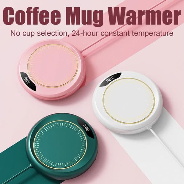 Konstant temperatur värmeplatta kaffemuggsvärmare VIT