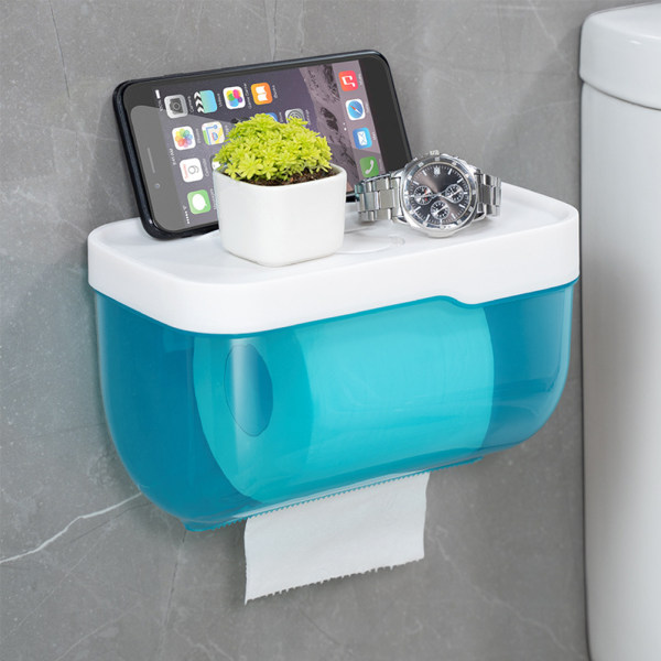 Vægmonteret vandtæt toiletpapirdispenser Ingen boring Toiletpapirholder Toiletpapirrulleholder